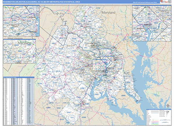 Washington-Arlington-Alexandria Metro Area Map Book Basic Style
